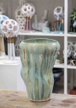 Bente Skjøttgaard - Green, Turquoise Vase 2021 - 36