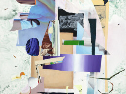 Fragments remain huile et encre sur toile 162 x 75 cm 2025